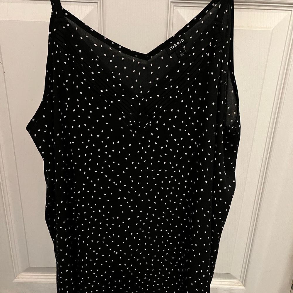 Torrid Black and White Polka Dot Sleeveless Top-Torrid Size 1